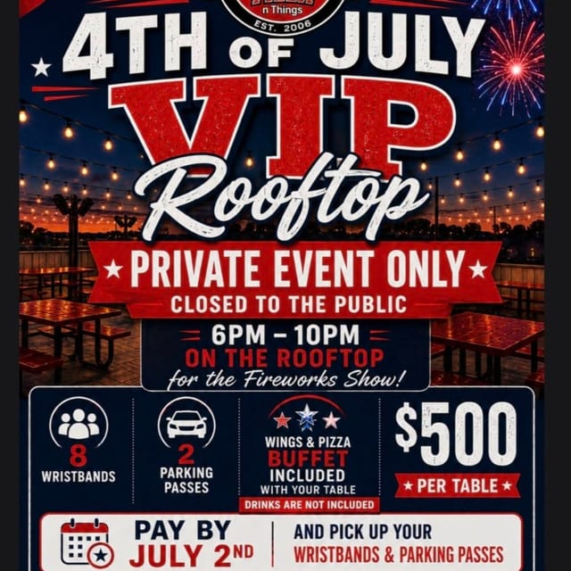 4TH OF JULY VIP ROOFTOP EXPERIENCE 🎆